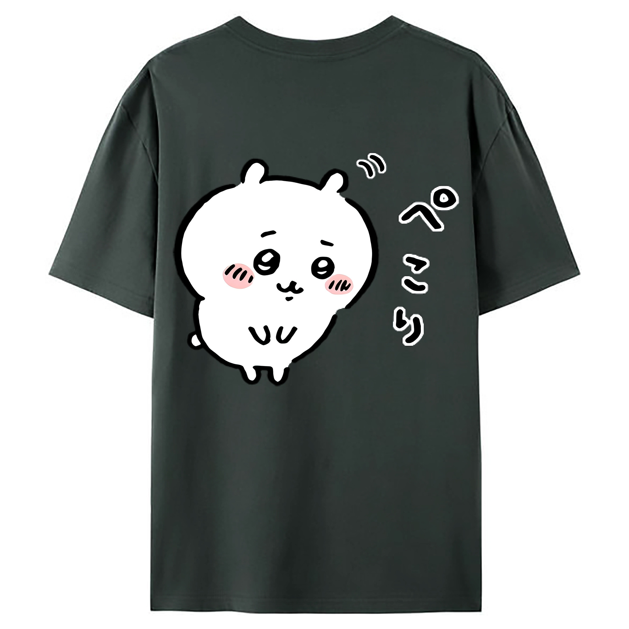 （画像用） ちいかわ ちいかわ Chii-kawa chiikawa 綿100％ メンズ半袖Tシャツ（バックプリント） 通気性